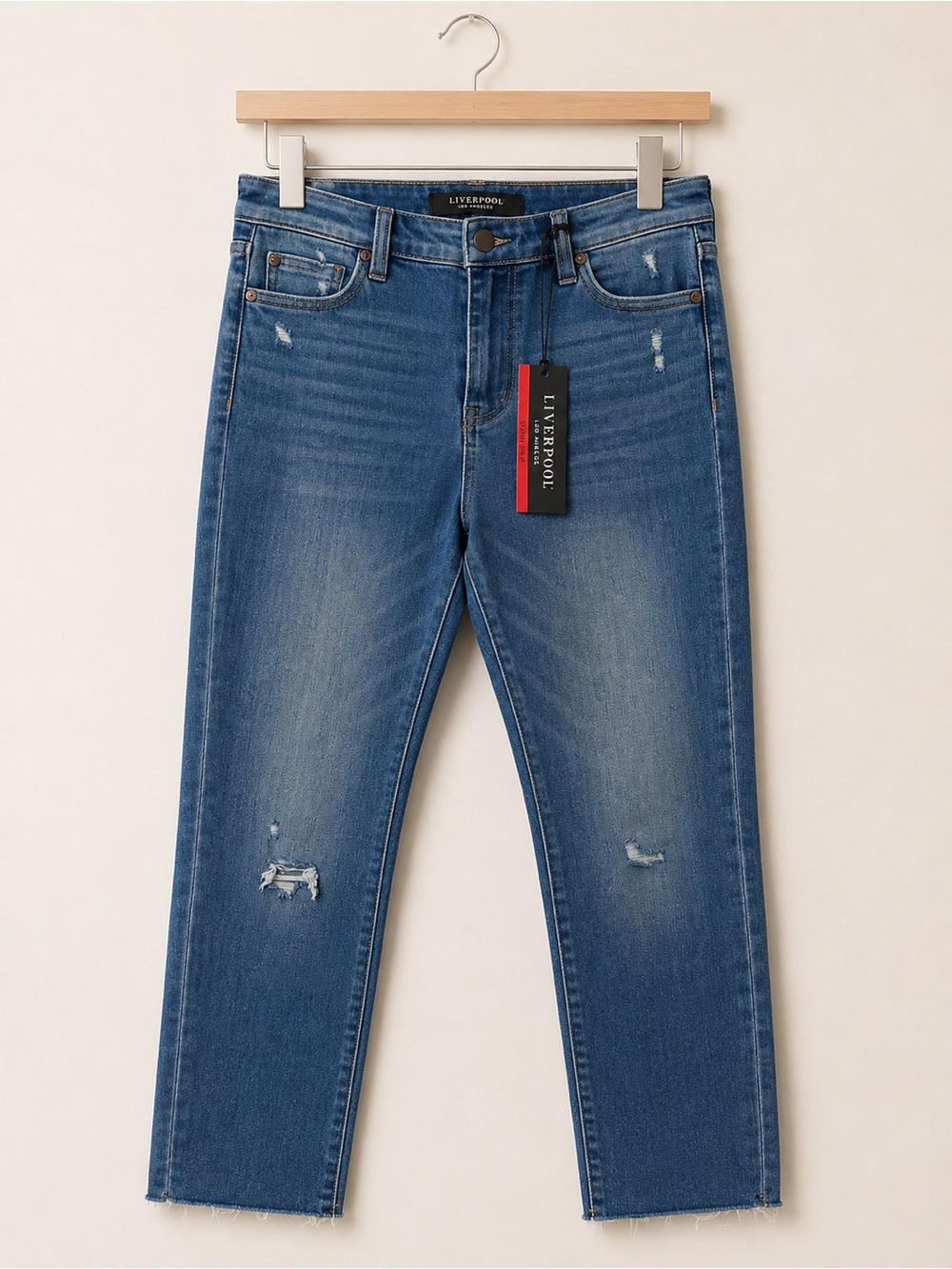 Liverpool Los Angeles High Rise Skinny Jeans NWT Distressed 6/28